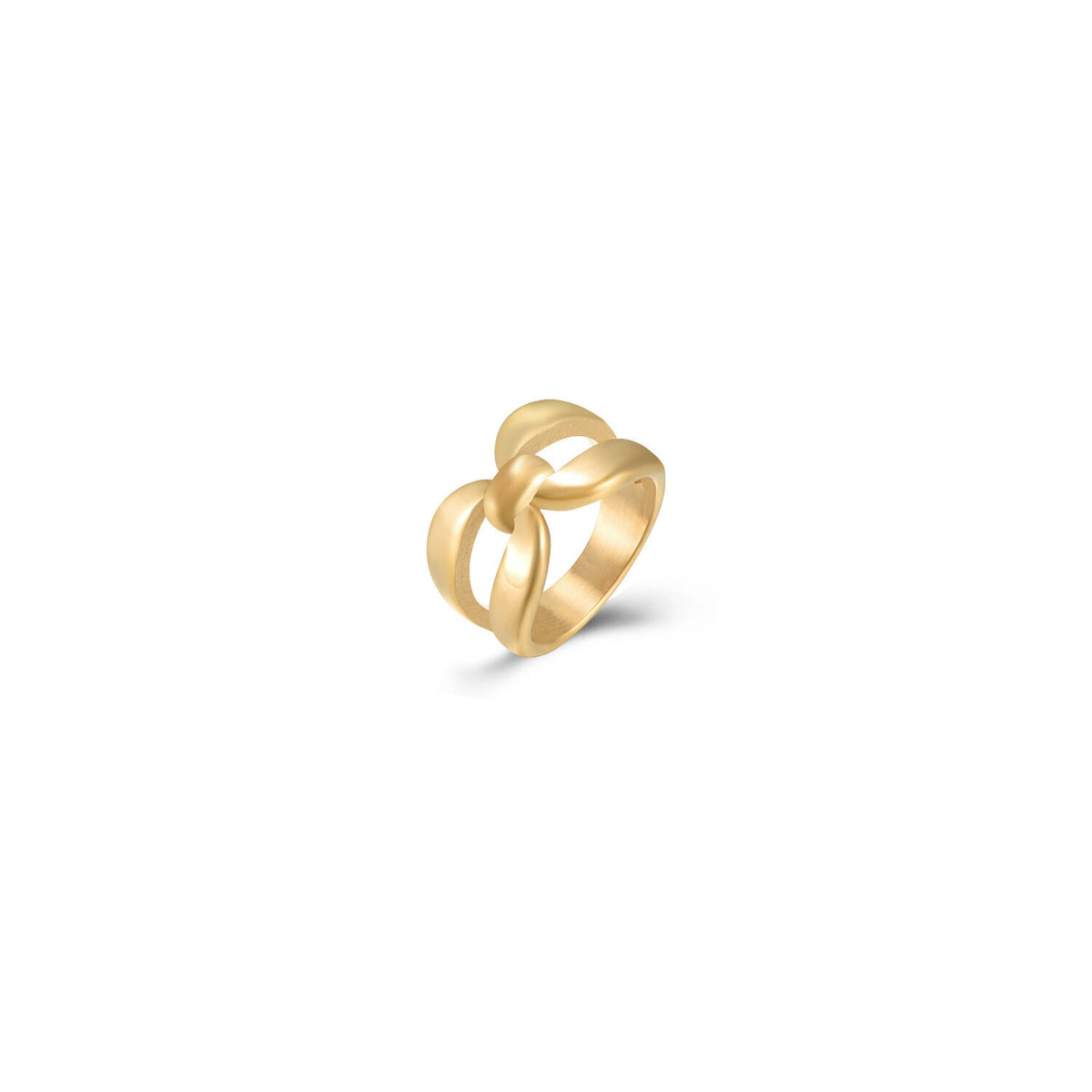 Steel Ring Knot - Gold Colour and Silver Colour