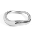 Wave Ring - 4 mm - Gold and Steel