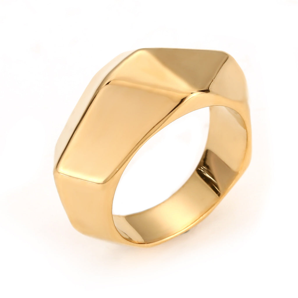 Diamond Steel Ring - Gold and Silver Color