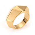Diamond Steel Ring - Gold and Silver Color