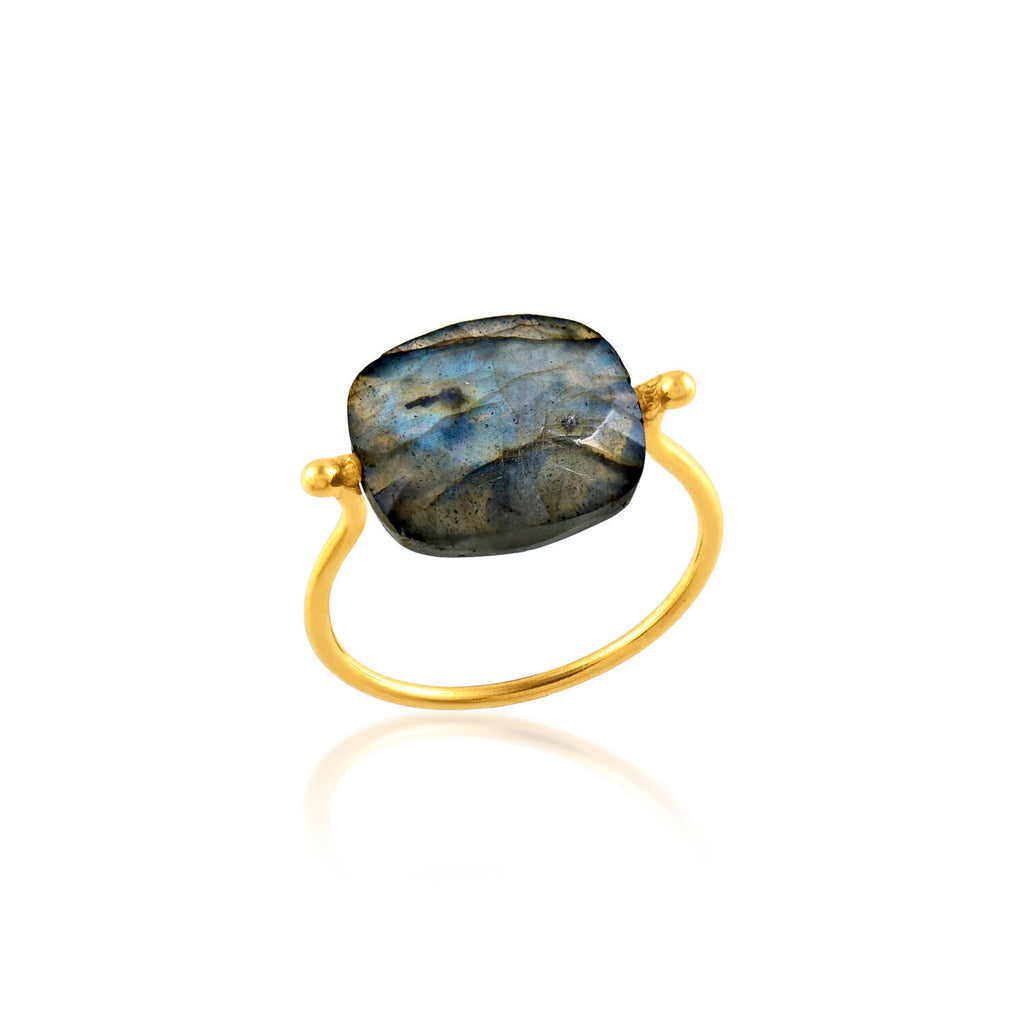 Mineral Ring - 10*12mm - Gold Plated