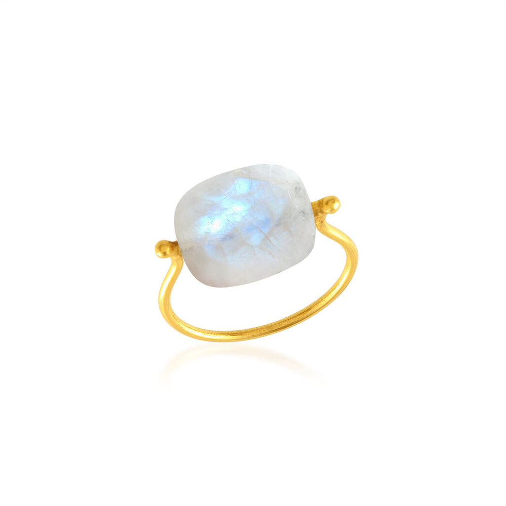 Mineral Ring - 10*12mm - Gold Plated