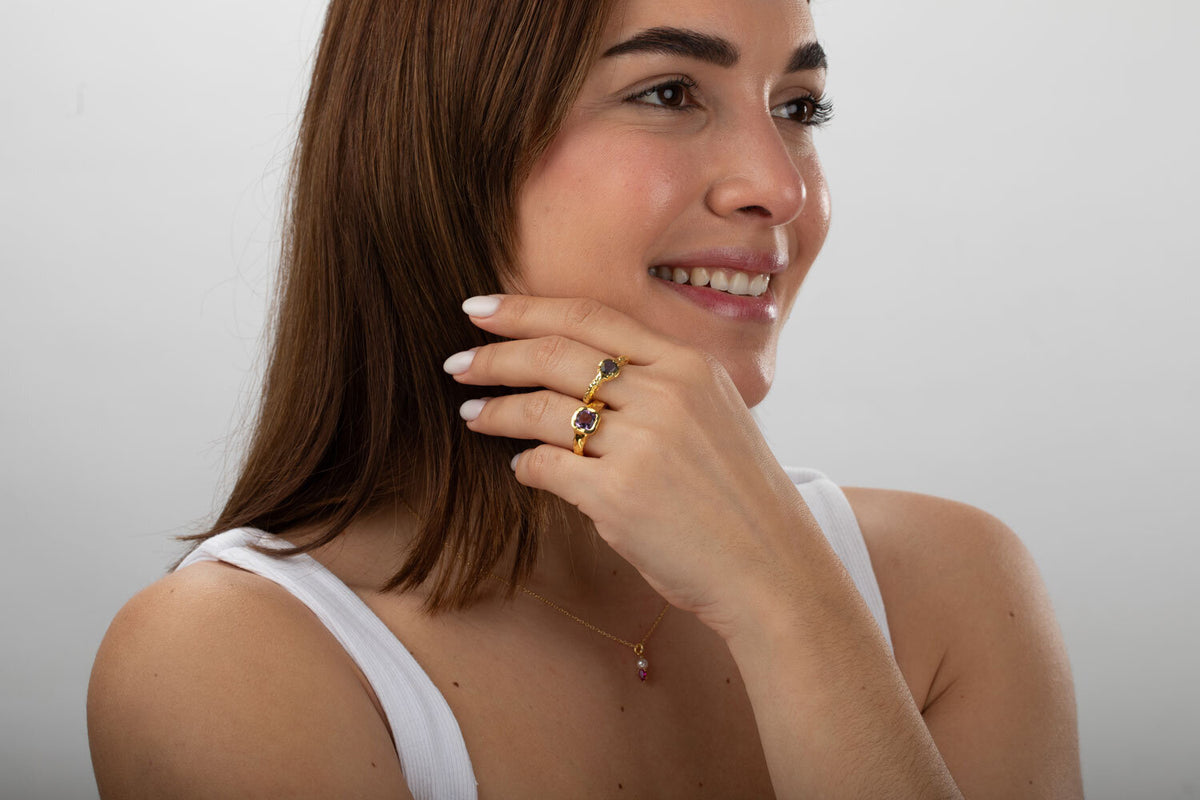 Mineral Ring - Gold Plated