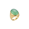 Mineral Ring - Cabochon Cut  - Gold Plated