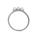 Pearl  Ring - Silver Gold Plated-Silver Rhodium