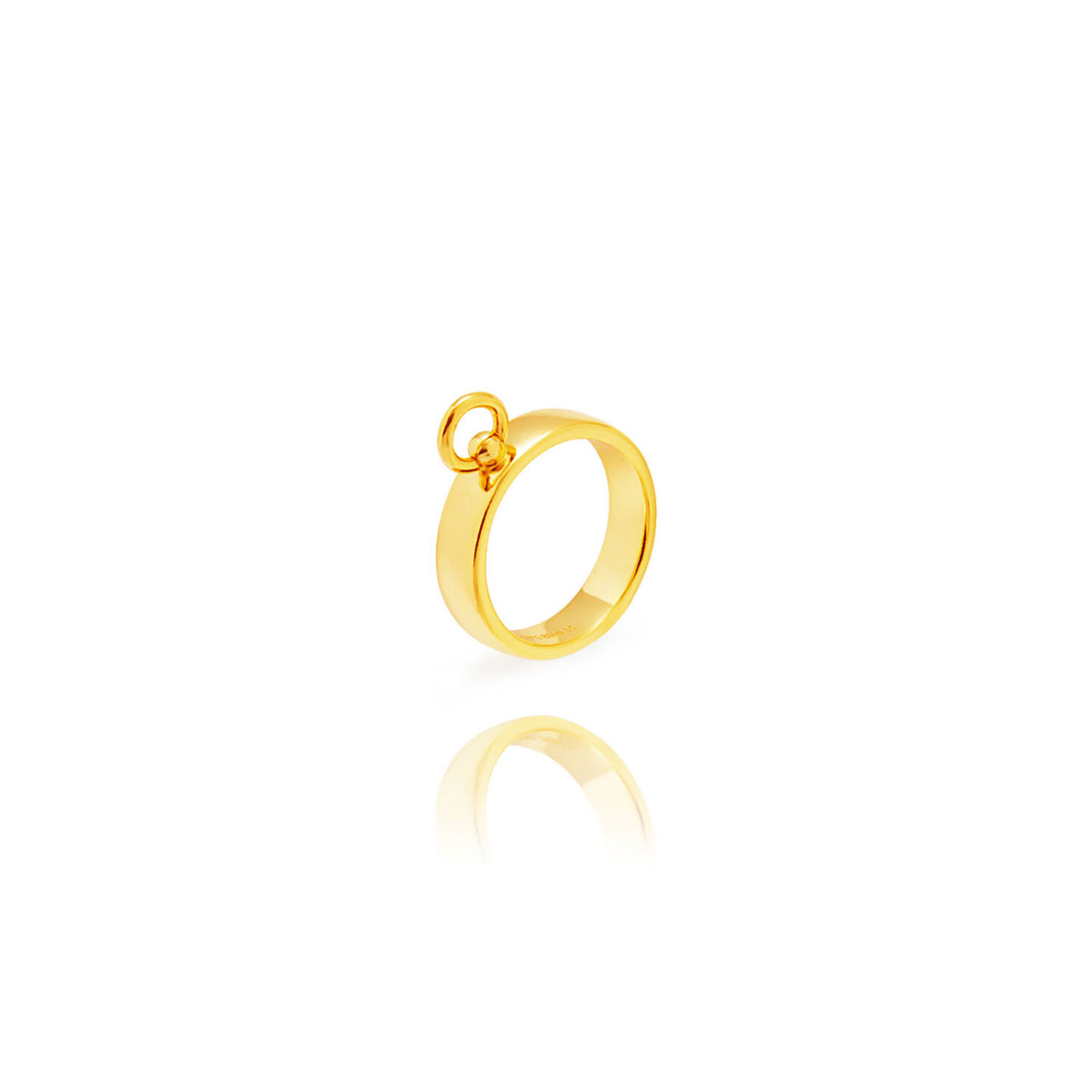 Silver Ring - Chain - Gold Plated and Rhodium Plated Silver