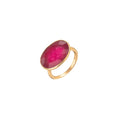 Mineral Ring - 15*20mm - Gold Plated