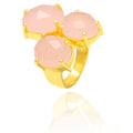 Mineral Ring - Silver Gold Plated - Various Stone