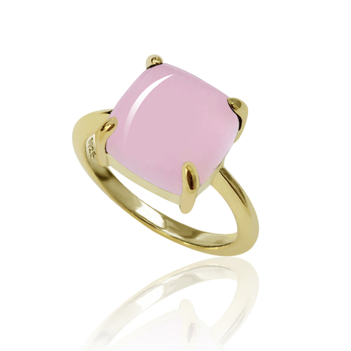 Mineral Ring - Rhodium Silver - 16 - Ruby