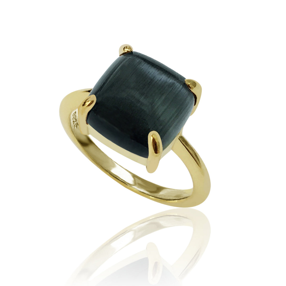 Mineral Ring - Rhodium Silver - 16 - Ruby