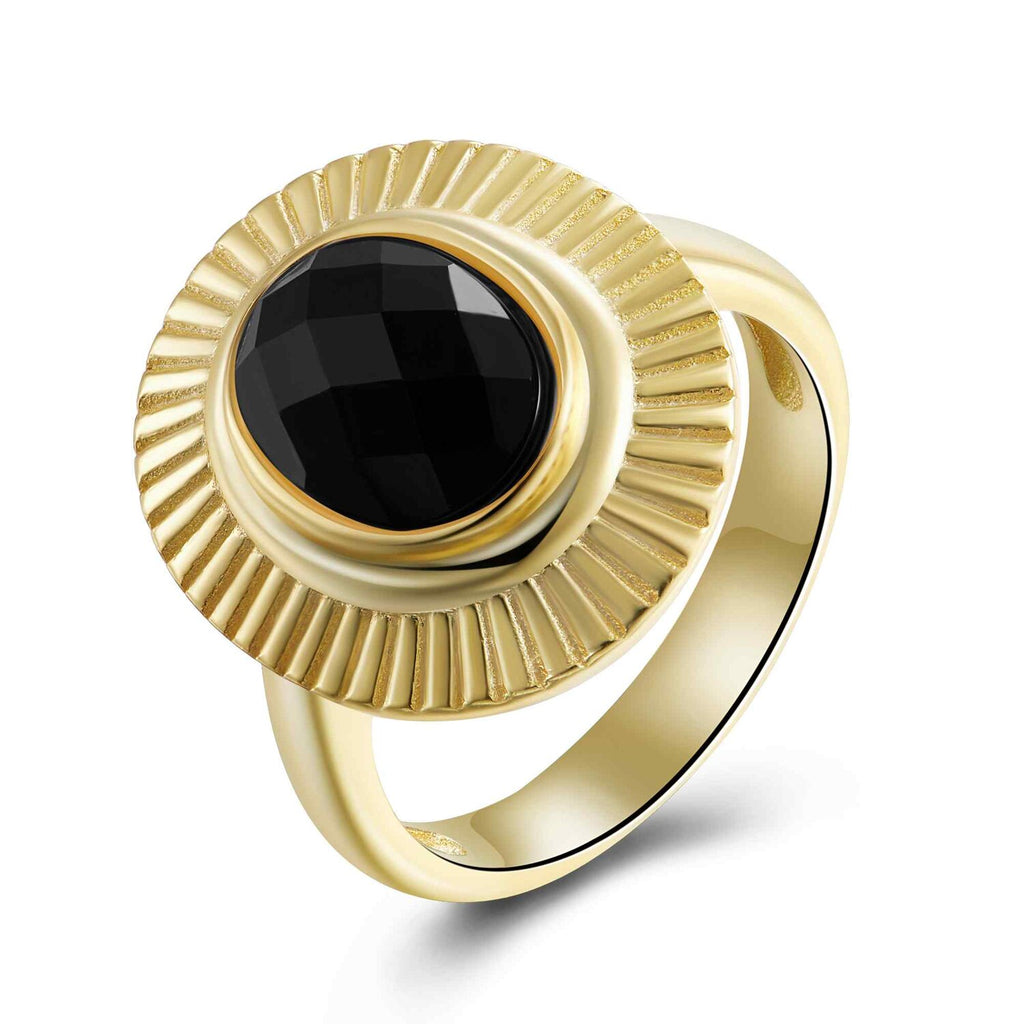 Ring Mineral Tear - Gold Plated