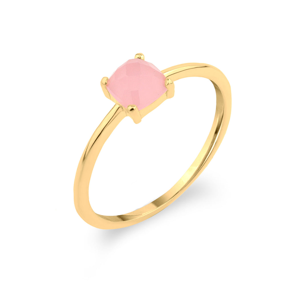 Mineral Ring - 5 mm- Gold Plated