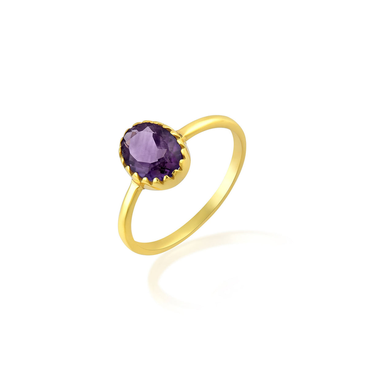 Mineral Ring - Stone-  Gold Plated