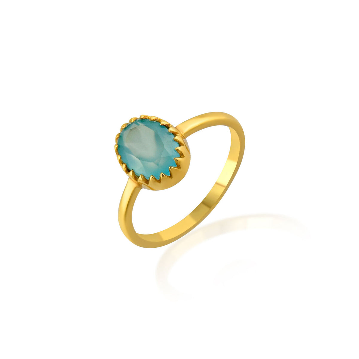 Mineral Ring - Stone-  Gold Plated