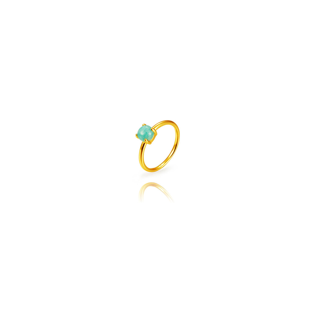 Mineral Ring - Natural Stone - Gold Plated