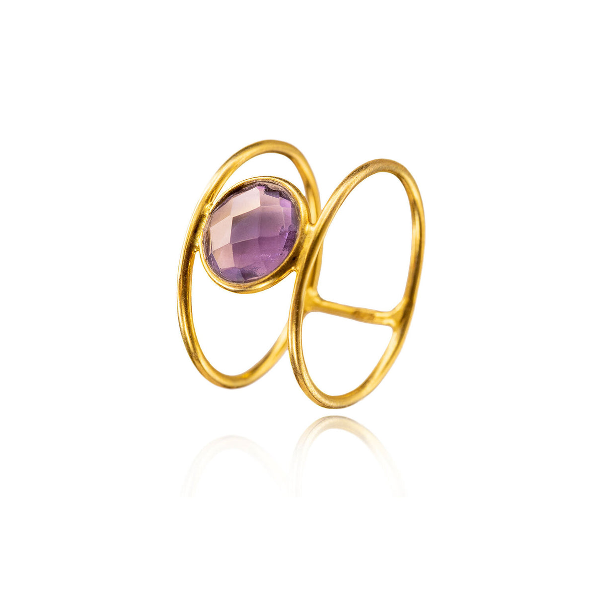 Mineral Ring -  Mineral Stone - Gold Plated