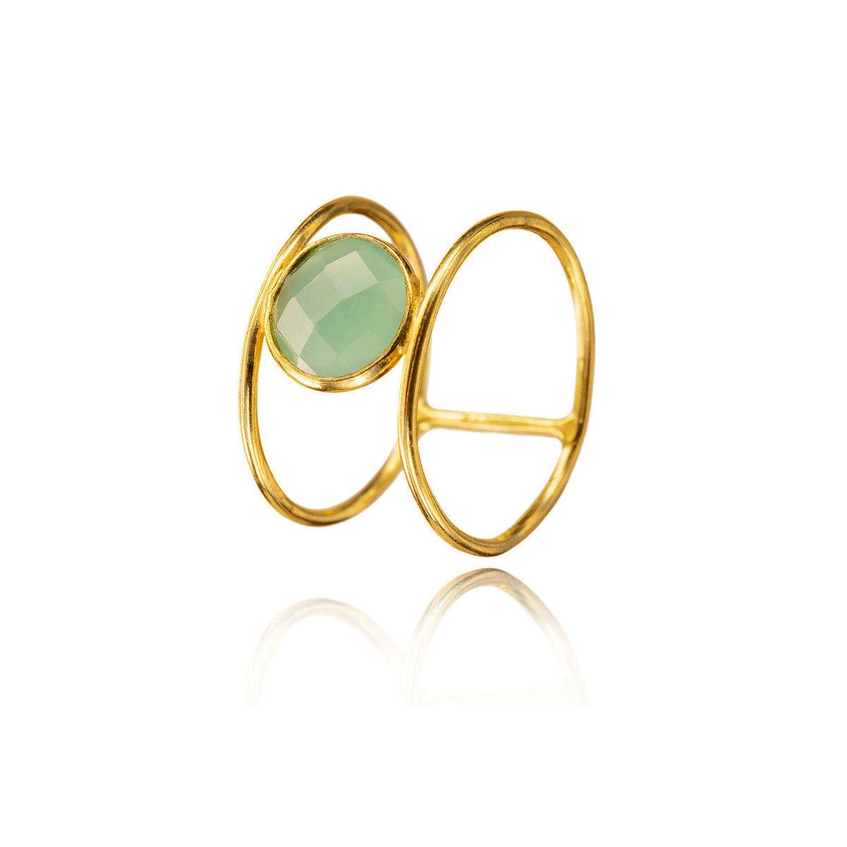 Mineral Ring -  Mineral Stone - Gold Plated