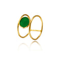 Mineral Ring -  Mineral Stone - Gold Plated