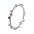 Zirconia Ring - American style - Silver gold plated