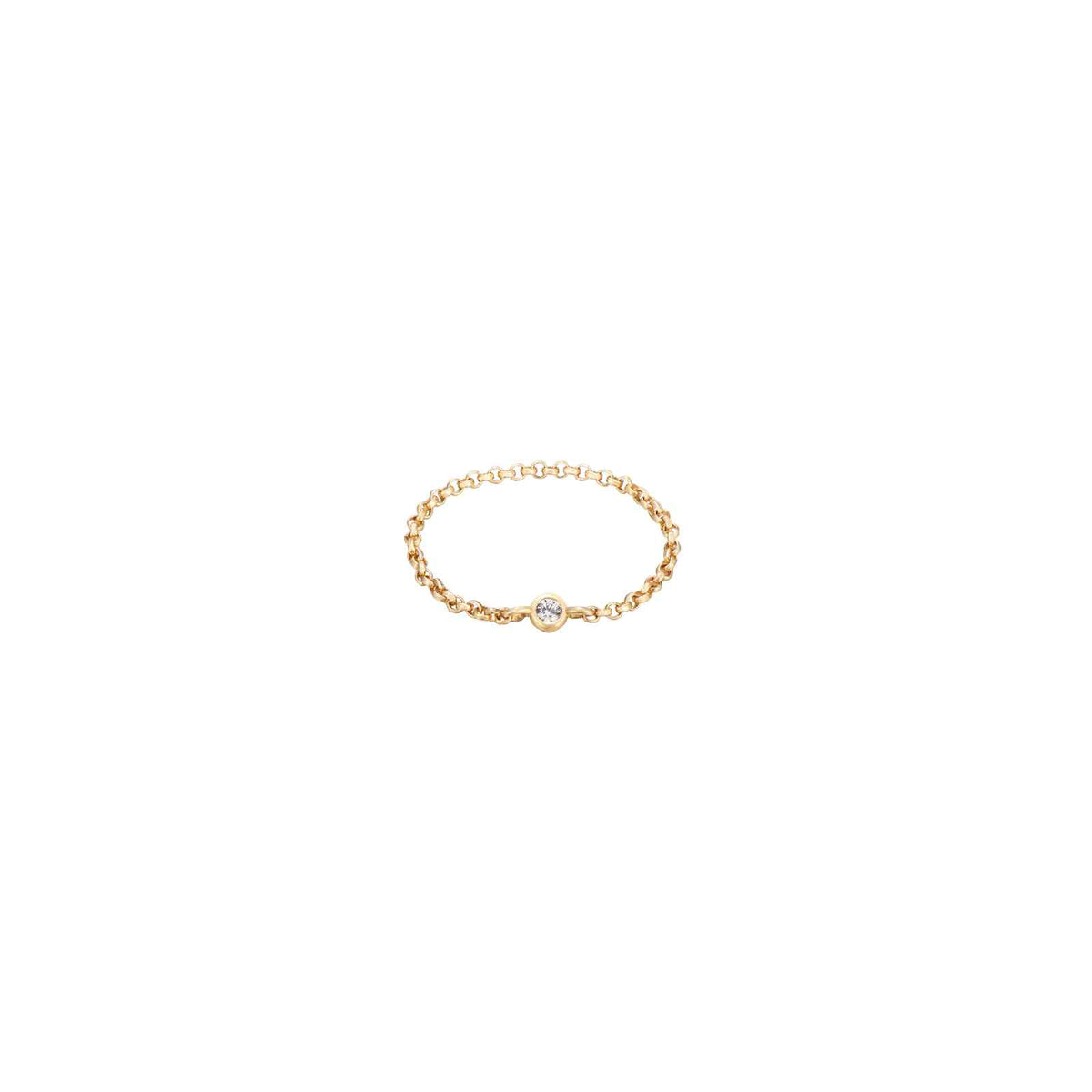 Zirconia Ring - Zircon - Silver Gold Plated