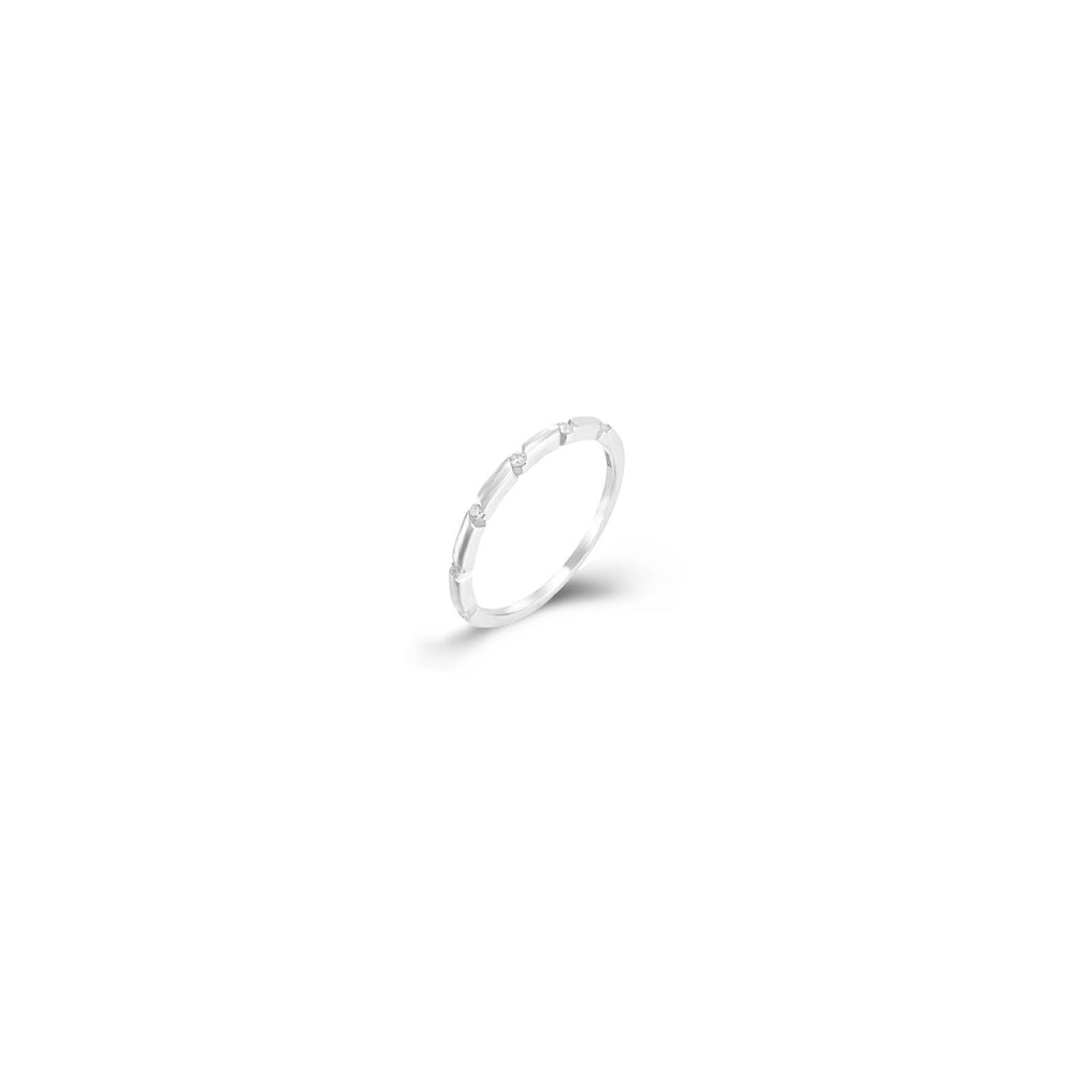 Zirconia Ring - Silver Gold Plated and Rhodium Silver