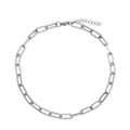 Steel Necklace - Link - Gold Plated and Rhodium Silver