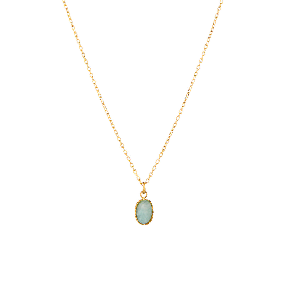 Natural Mineral Necklace - Pendant - Gold Color