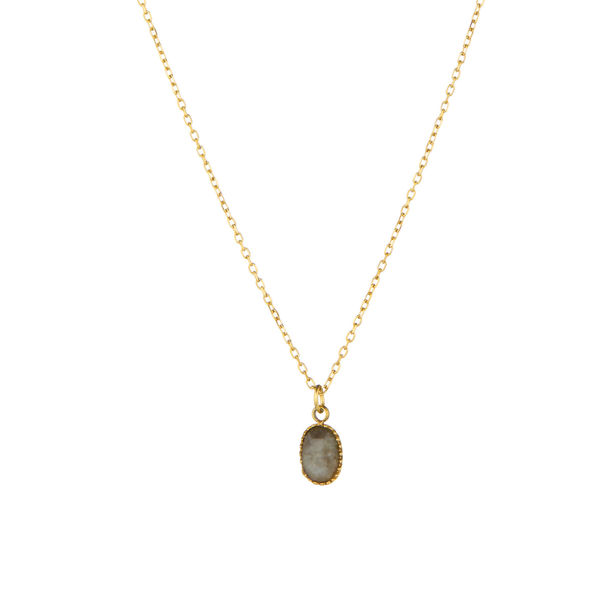 Natural Mineral Necklace - Pendant - Gold Color