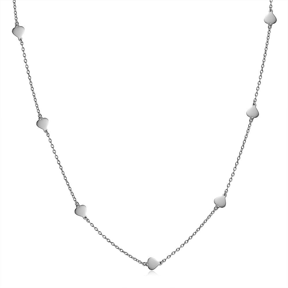 Silver Necklace - Hearts