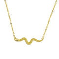 Necklace - Snake - Rhodium Silver - Silver Gold plated