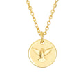 Bird medal Necklace - Gold Plated and Rhodium Silver