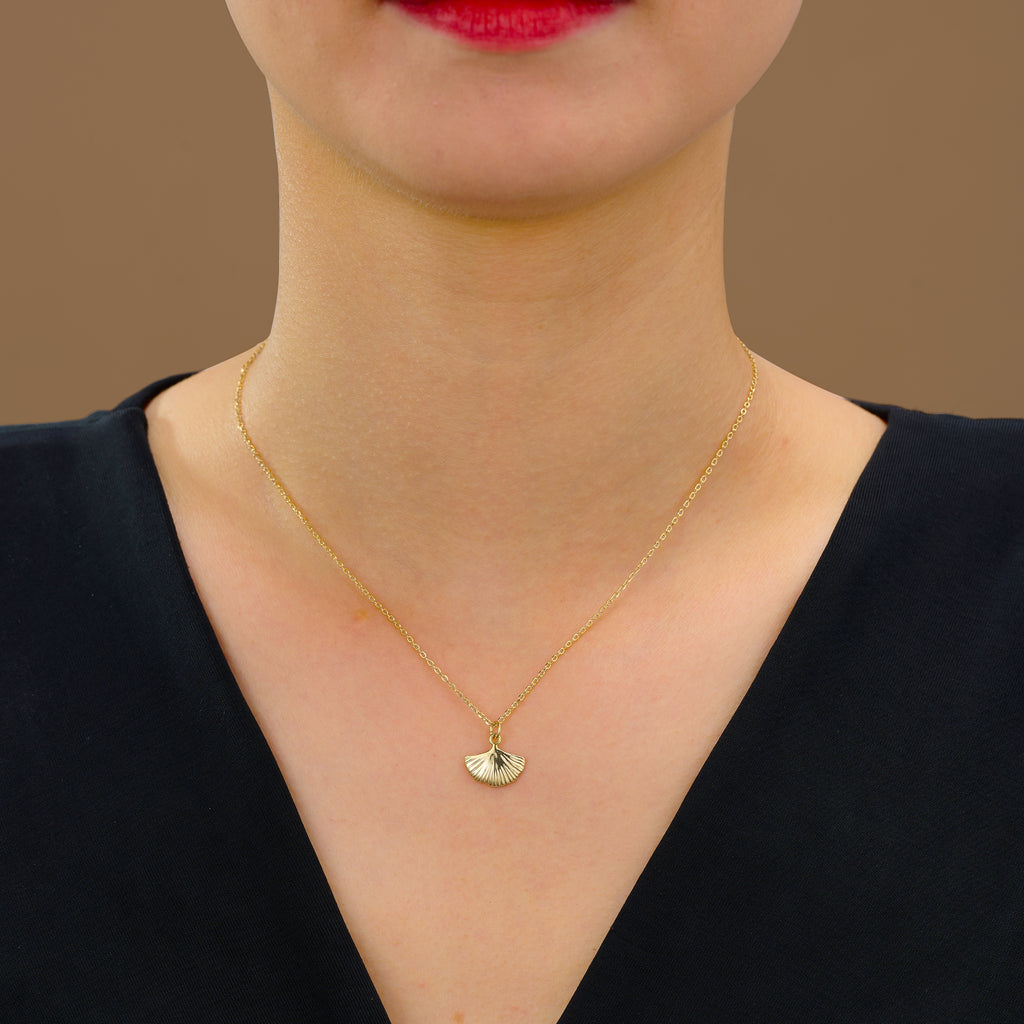 Necklace Shell -Gold Plated and Rhodium Silver