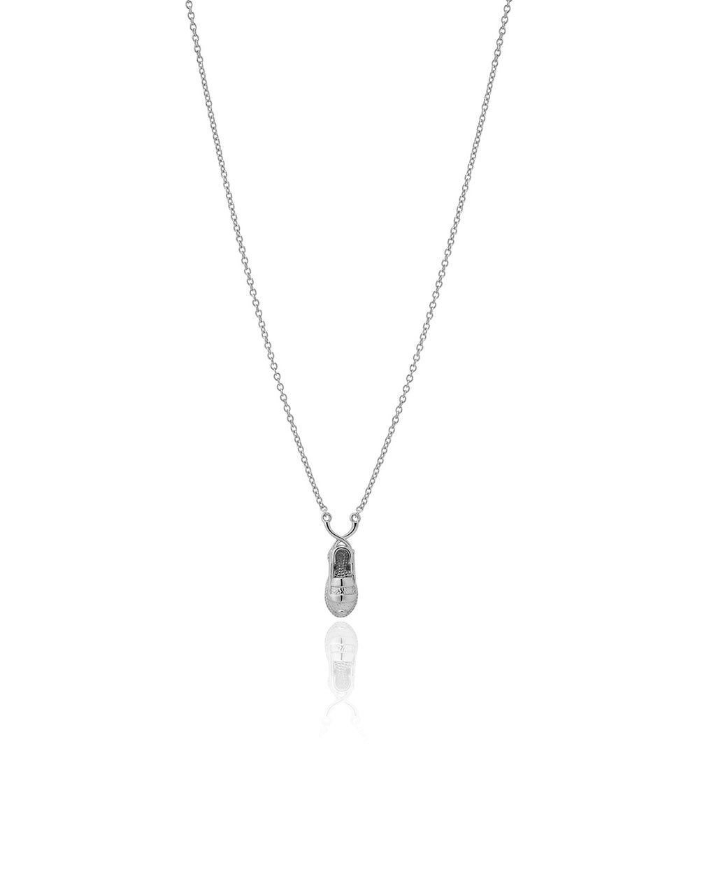 Shoe Necklace 13 mm - Gold Plated and Rhodium Silver