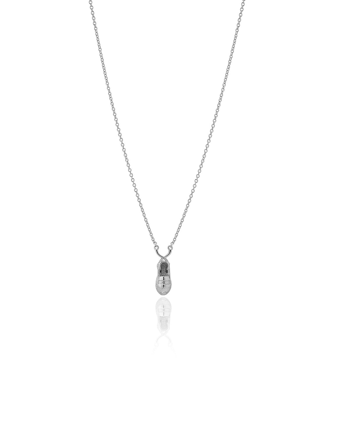 Shoe Necklace 13 mm - Gold Plated and Rhodium Silver