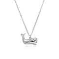 Silver Necklace - 16mm Whale  - Gold Plated and Rhodium-Plated Silver