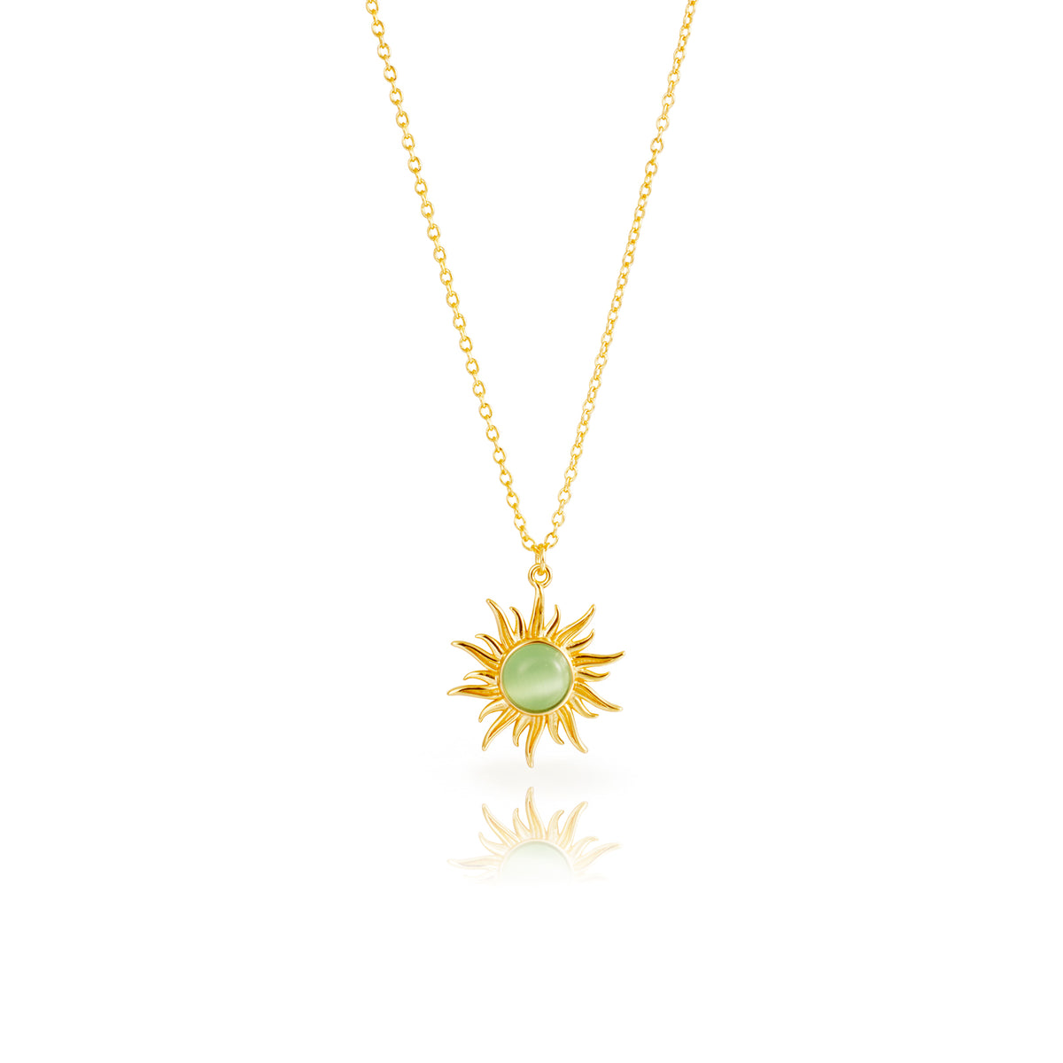 Necklace Sun - Mineral - Gold Plated