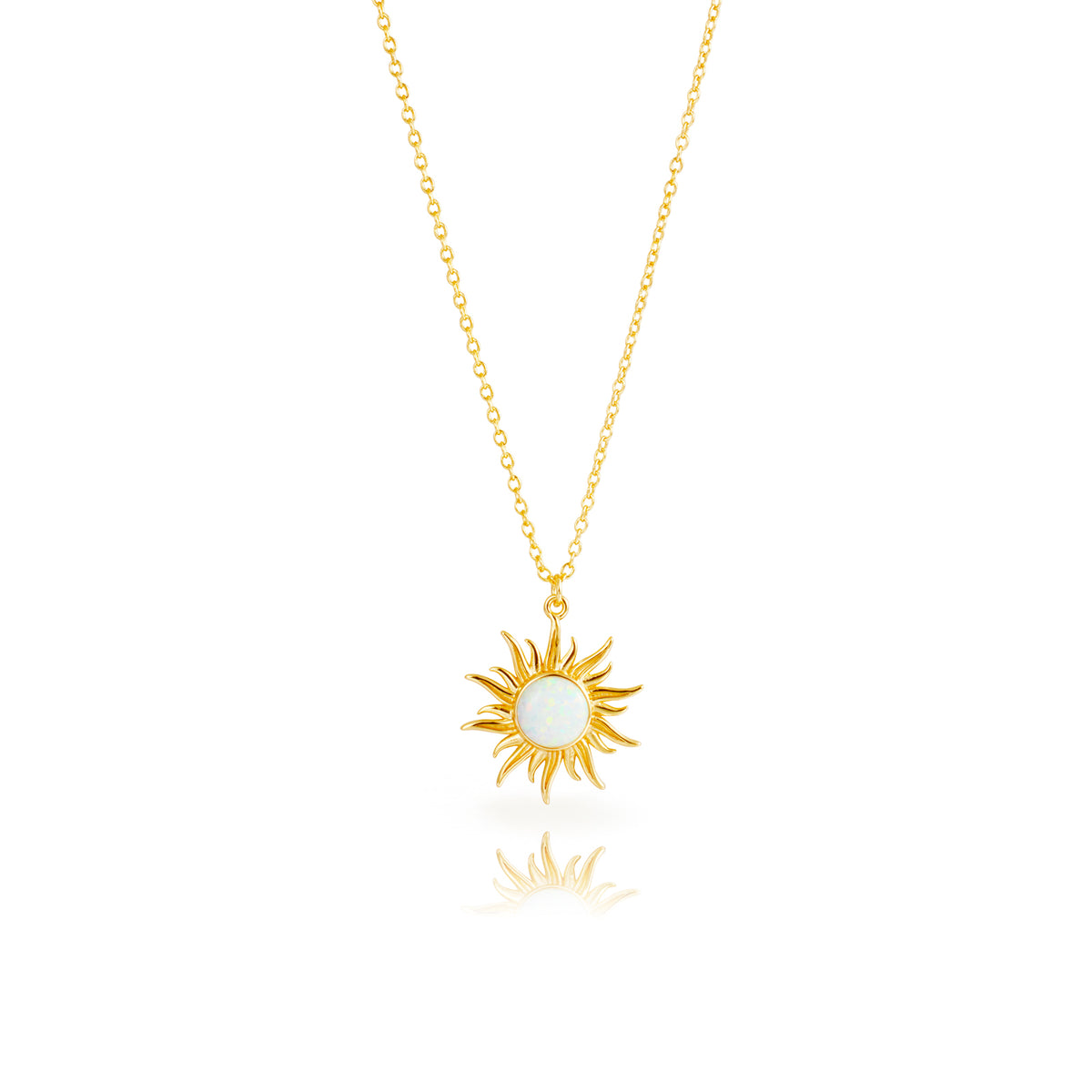 Necklace Sun - Mineral - Gold Plated