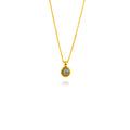 Sun Necklace - 8mm Mineral -  Gold Plated