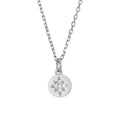 Zirconia Necklace - Star - Gold Plated y Rhodium Silver