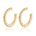 Earcuff Earrings - Balls  - Gold Plated and Rhodium Silver