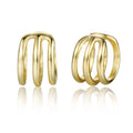 Earcuff Earrings - Gold Plated and Rhodium Silver