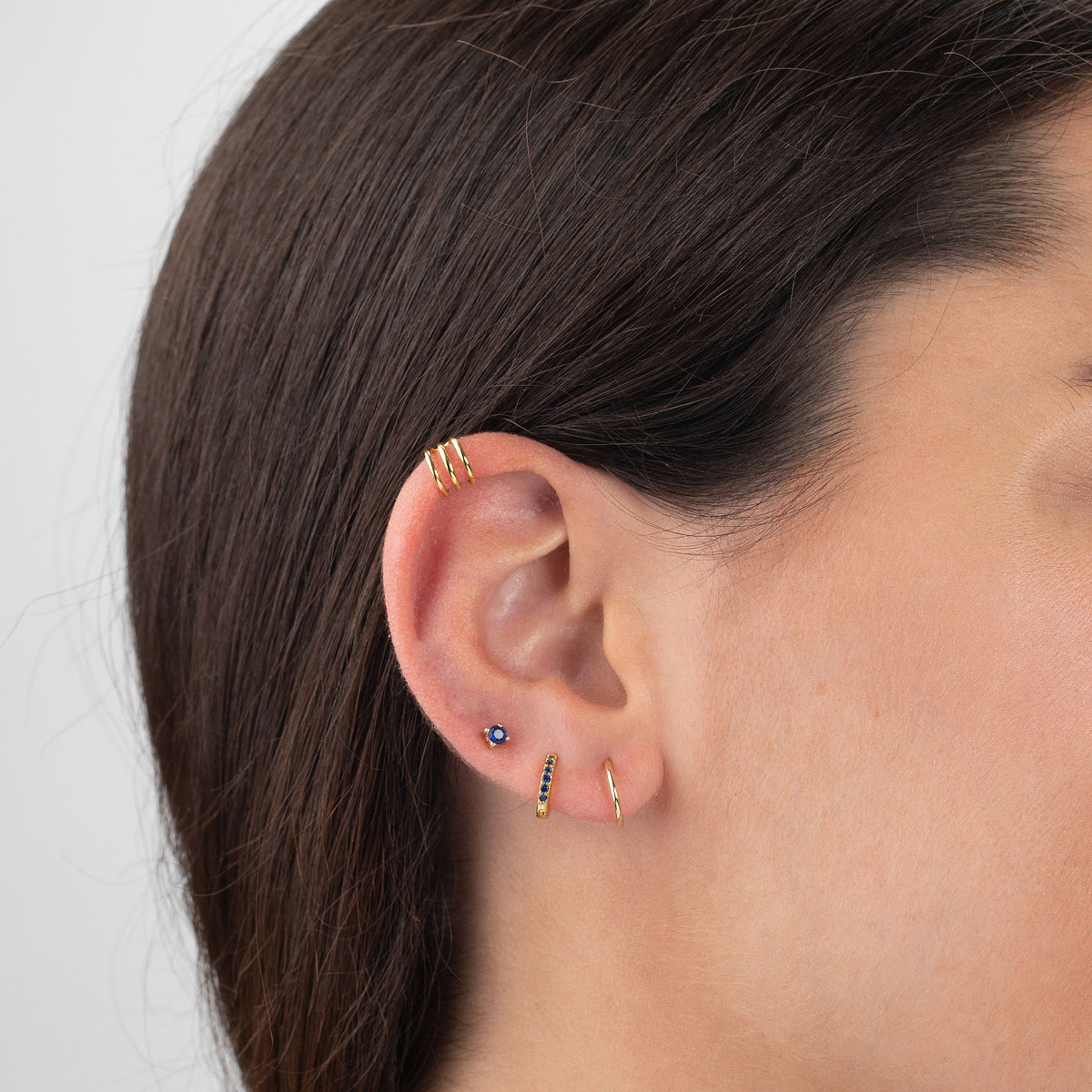 Earcuff Earrings - Gold Plated and Rhodium Silver