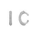 Earcuff Balls  - 12mm Silver Gold Plated -Rhodium silver