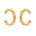 Earcuff Balls Earring - Silver Rhodium -Silver Gold Plated