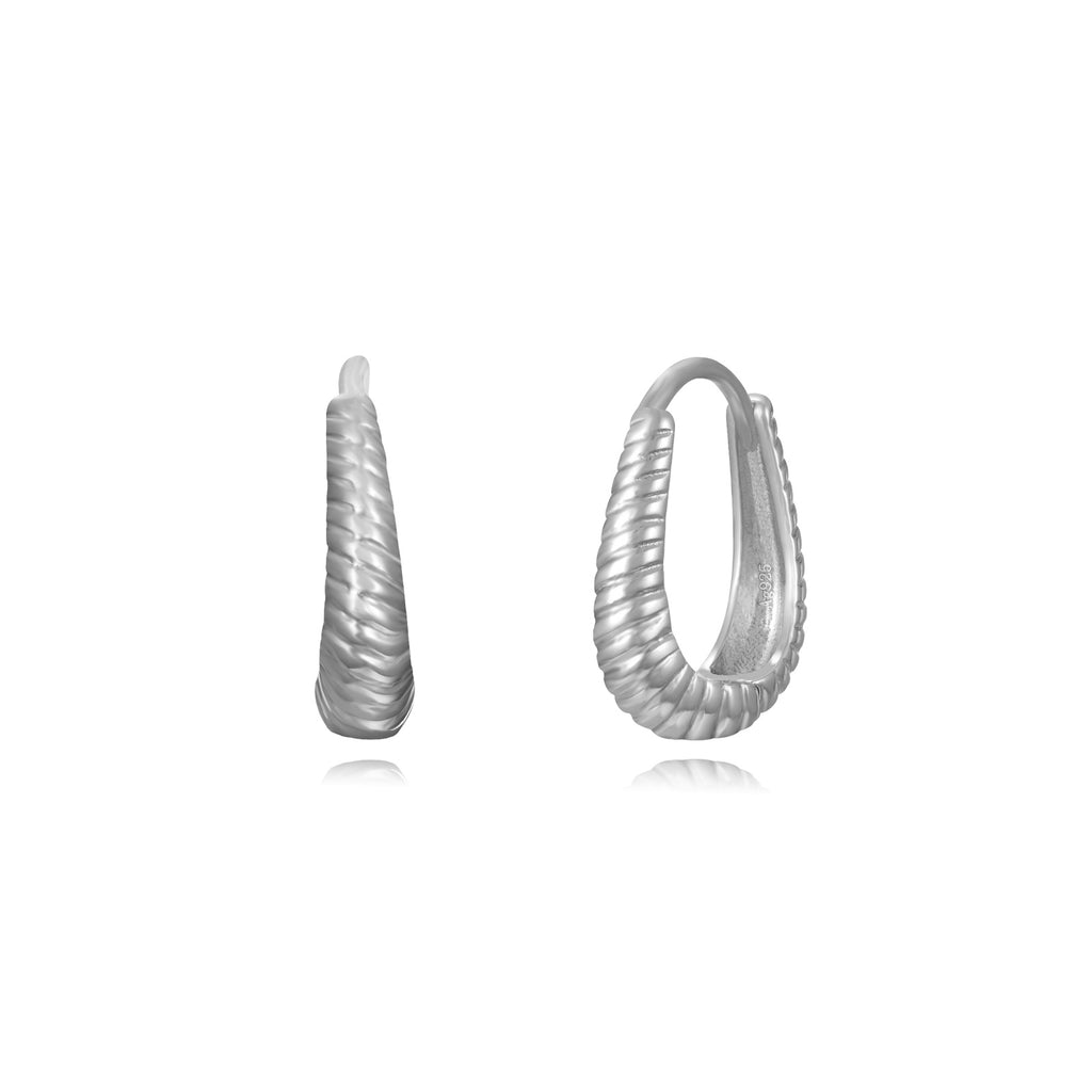 Rectangle Earrings - 13*16mm - Gold Plated Silver and Rhodium Silver