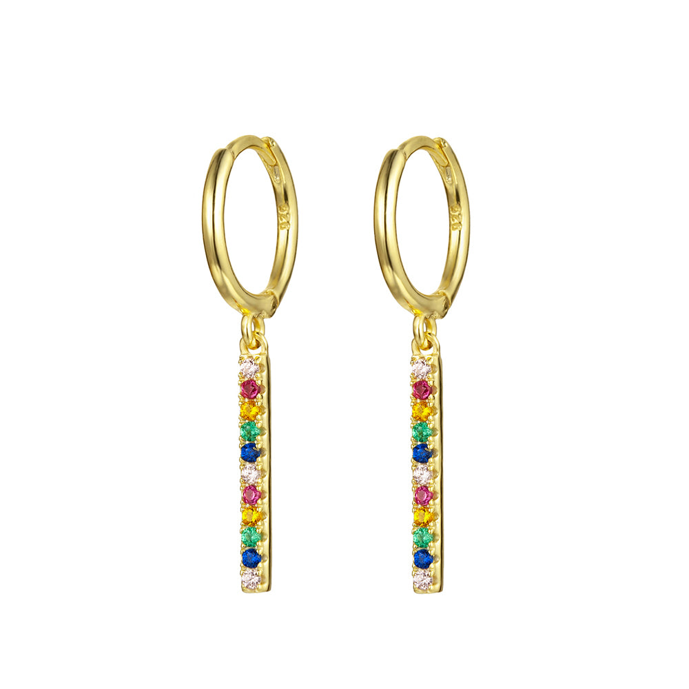 Zirconia Earrings - Bar - Various