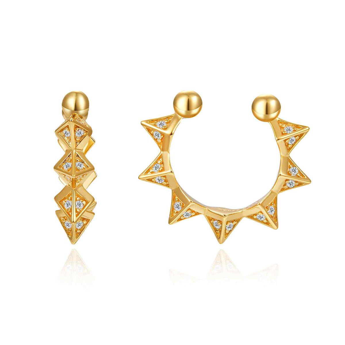 Zirconia Earrings - Earcuff