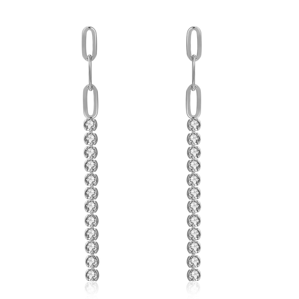Zircon Earrings - Tennis 50mm