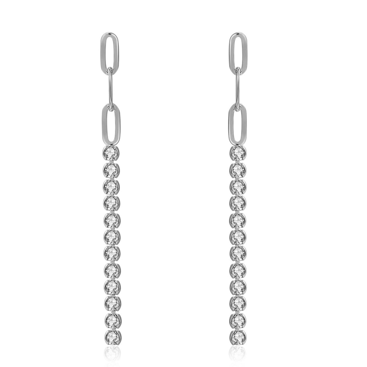Zircon Earrings - Tennis 50mm