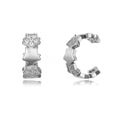 Zirconia Earrings - Star Earcuff  - Gold Plated and Rhodium Silver